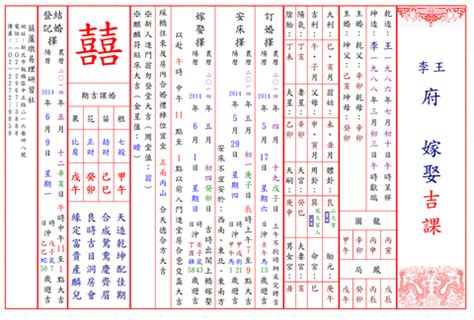 八字擇日結婚|黃道吉日